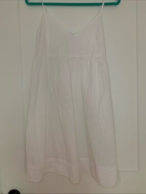 a new day White V‑Neck Spaghetti Strap Sundress